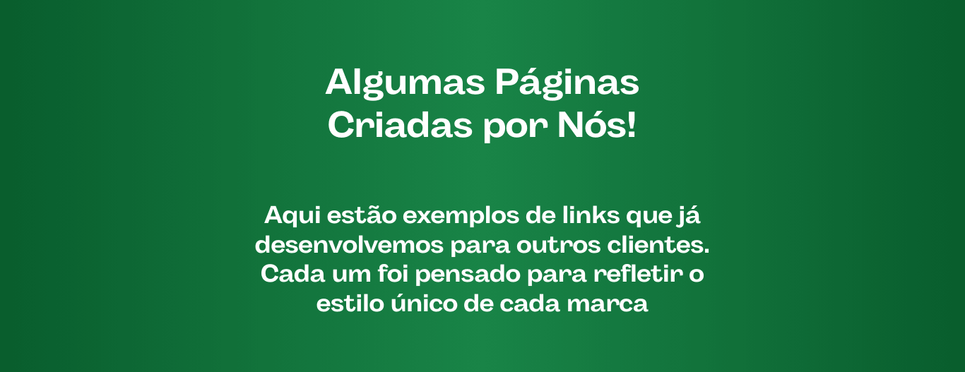 Algumas páginas criadas por nós